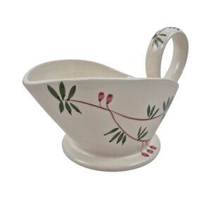 Bath And Body Works Holiday Ceramic Pitcher Bowl 1997 Christmas Decor Portugal